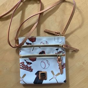 MLB Orioles 3 zipper crossbody purse